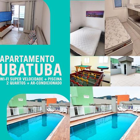 Apartamento Ubatuba Itagua - Ar - Wifi Kültér fotó