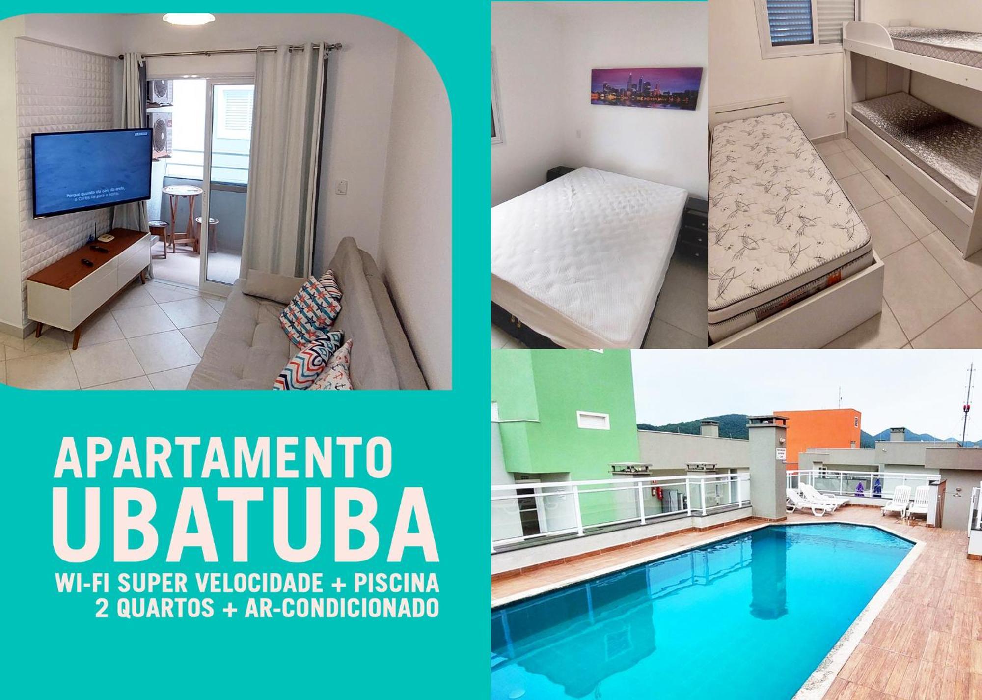 Apartamento Ubatuba Itagua - Ar - Wifi Kültér fotó